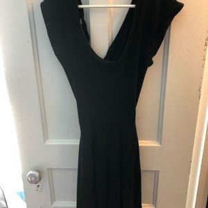 Black mini dress with open back !